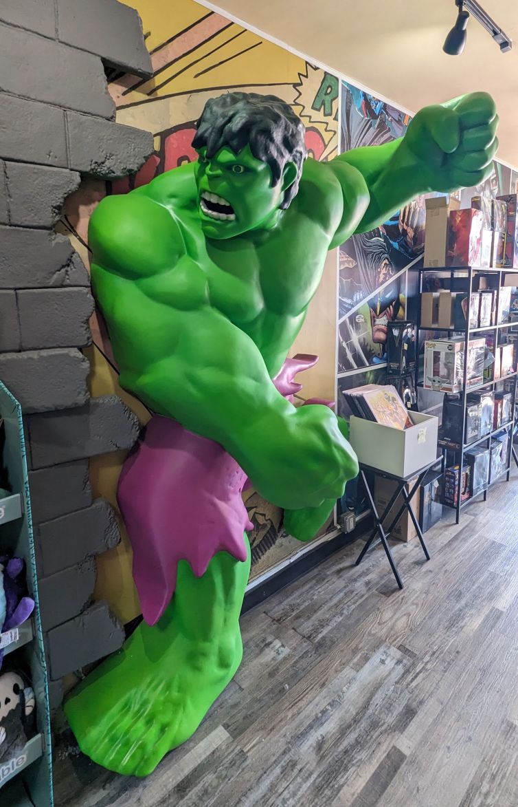 Foam fabricated Hulk photo-op