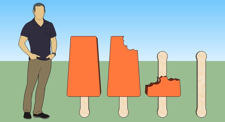 Popsicle display 3D modeling and design