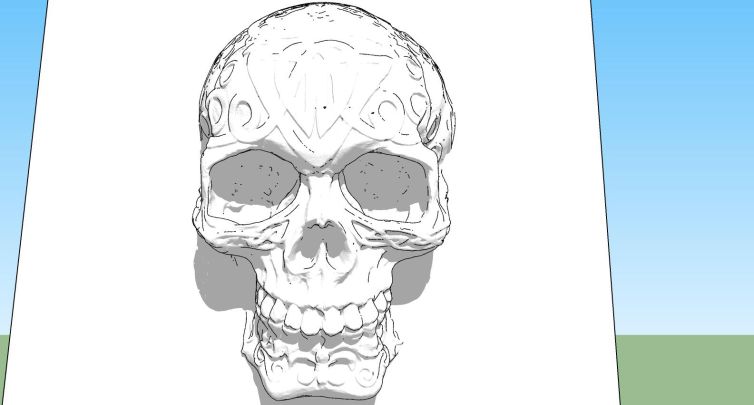 Celtic skull 3D model design