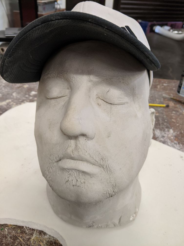 Full head for client with facial hair (front)