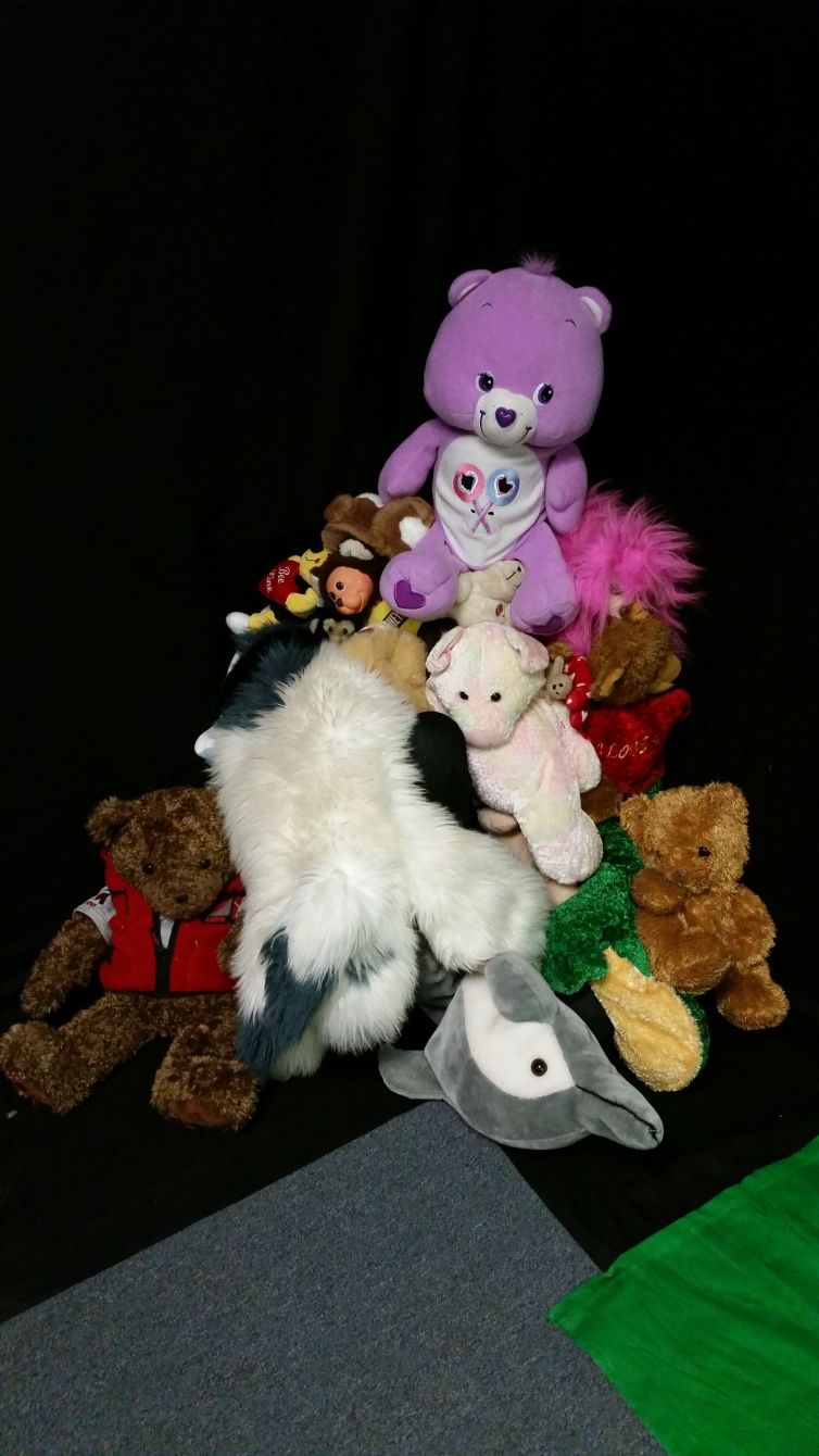 Version 1- Inconspicuous pile of stuffed animals