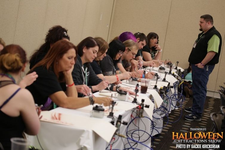 IWATA Airbrush Training Class at Transworld's Halloween & Attractions Show