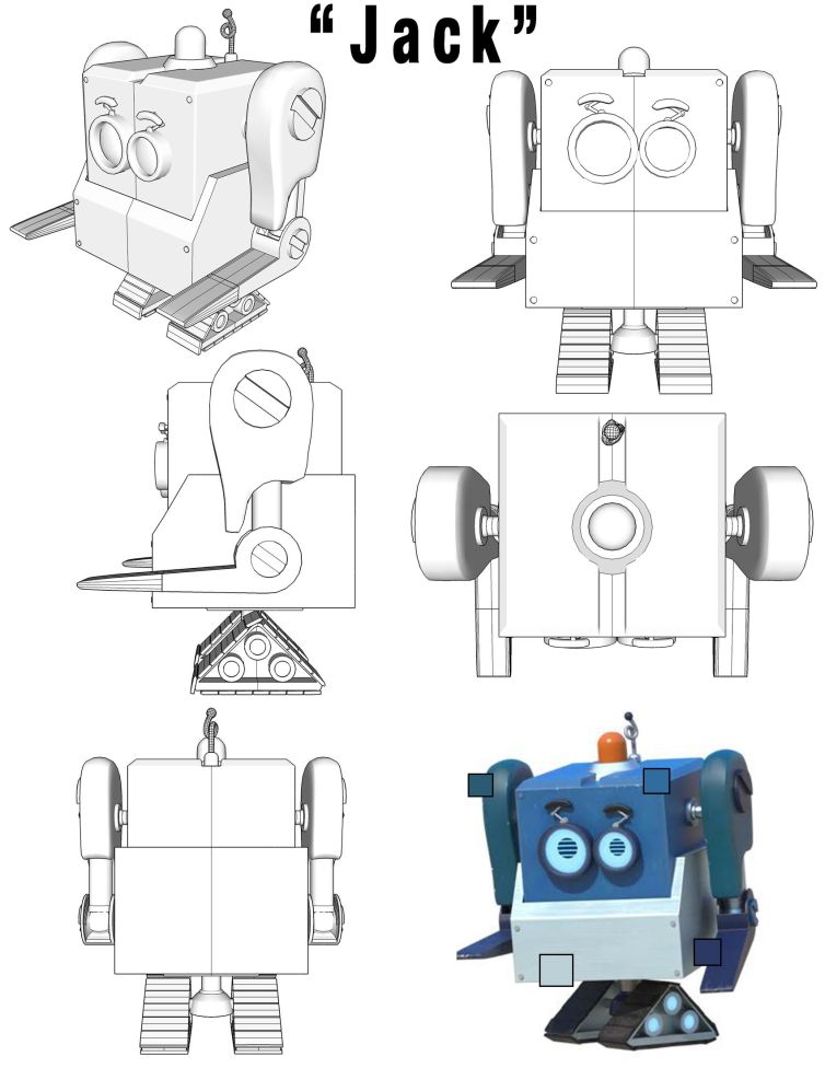 Jack character design sheet