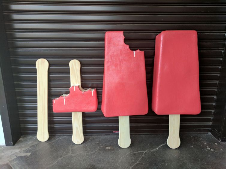 Popsicle photo-op displays