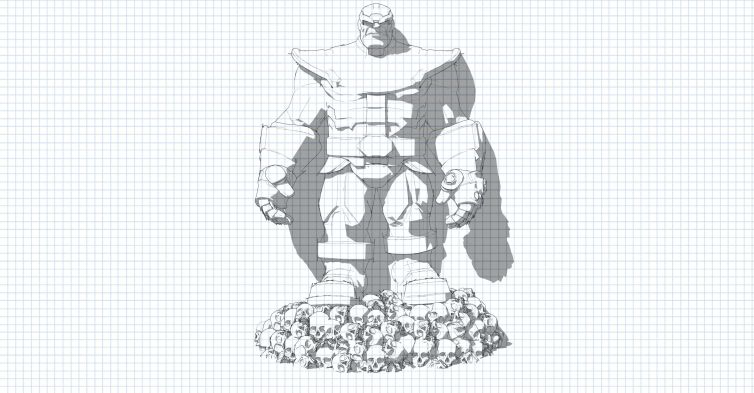 Sketch design for statue