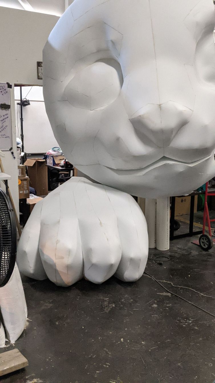 Giant cat foam fabrication