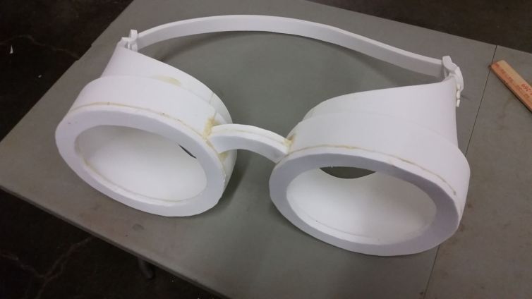 Giant goggles foam fabrication