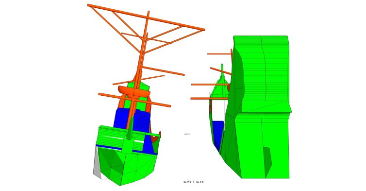 Both ships designed together entrance