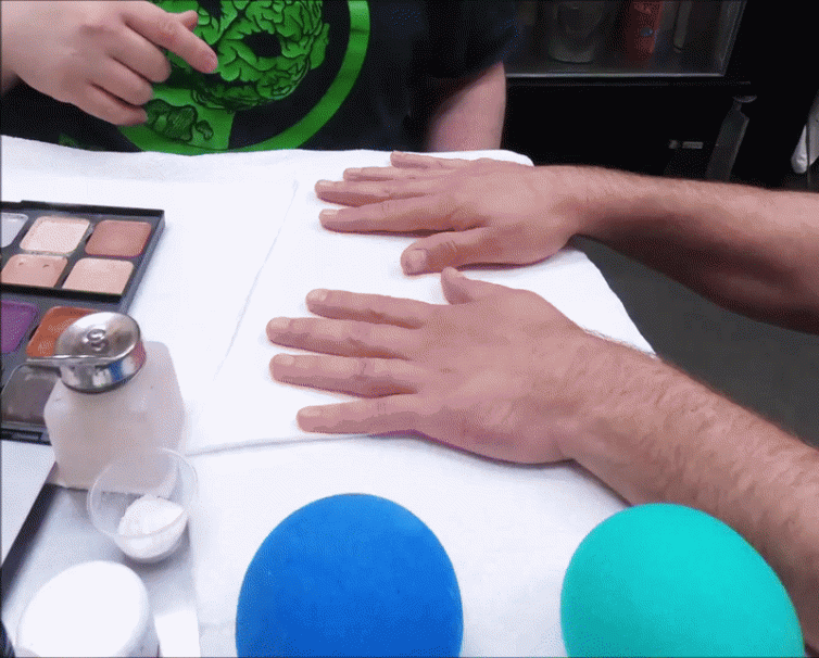 Wrinkles and makeup (male) timelapse GIF