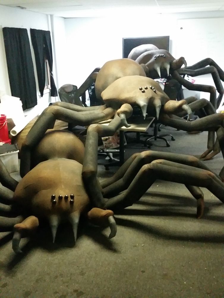 Base painting the giant spiders