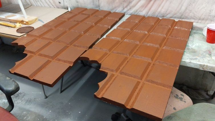 Giant CNC cut chocolate bars