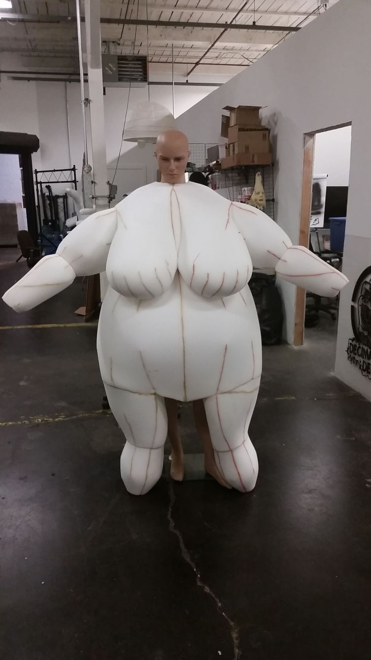 Oversized female suit foam fabrication - front