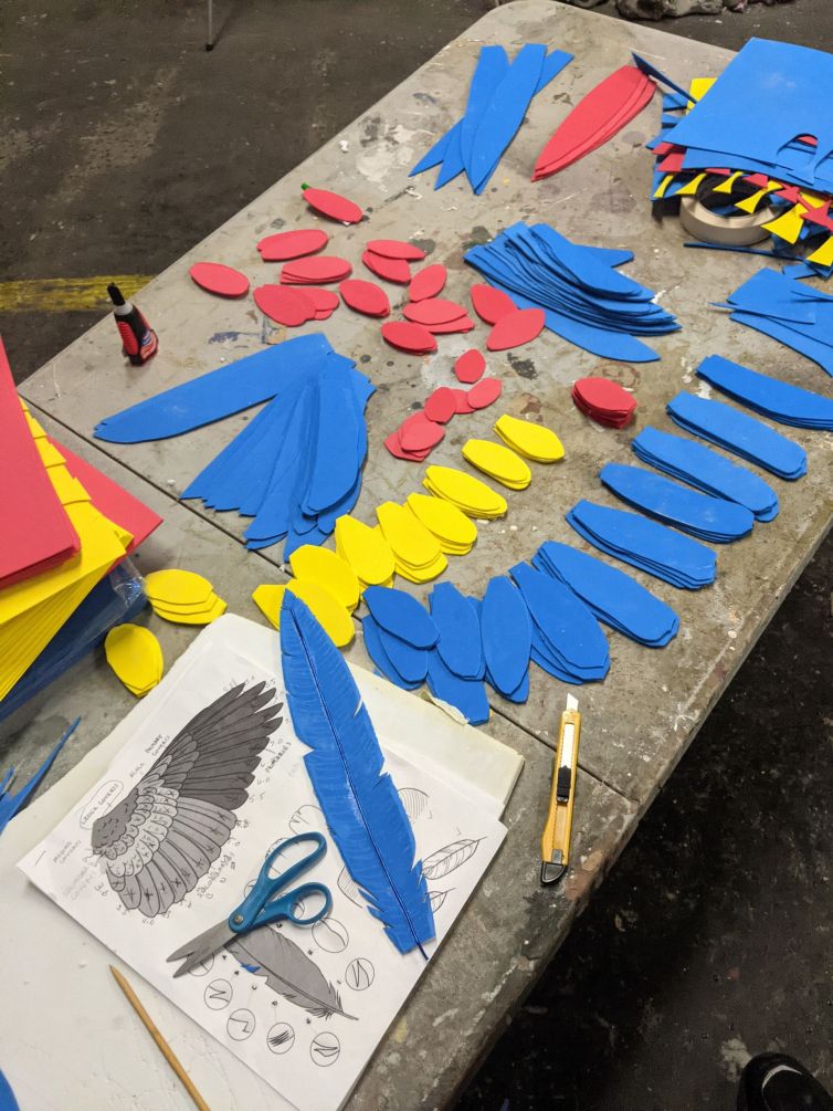 Fabrication of individual foam feathers