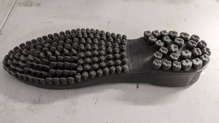 3D print test of teeth boot soles