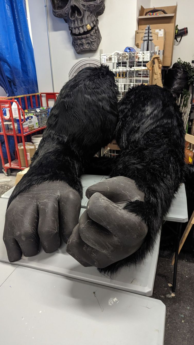 Adding the Kong fur