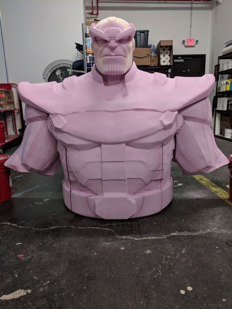 Foam fabrication of head and torso