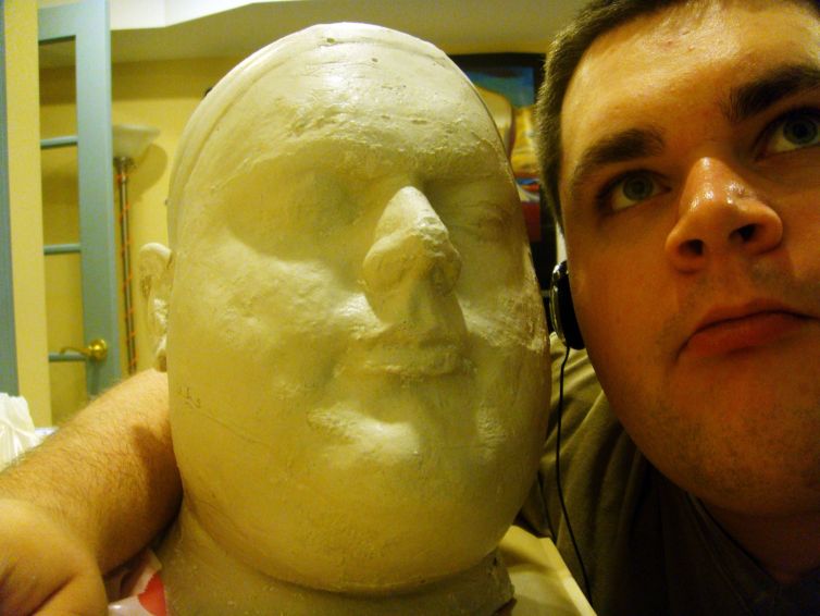 Full head lifecast selfie