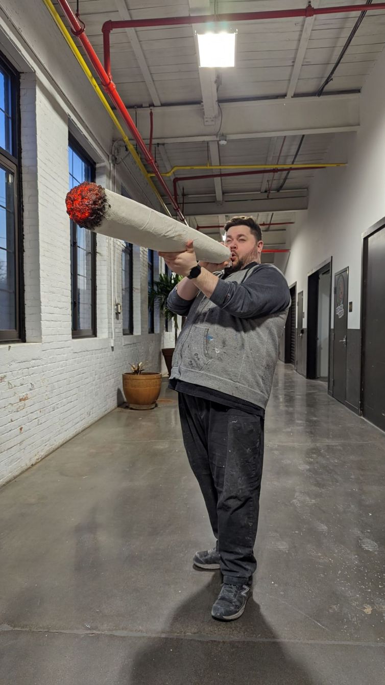 Giant Kong-sized joint with glowing tip