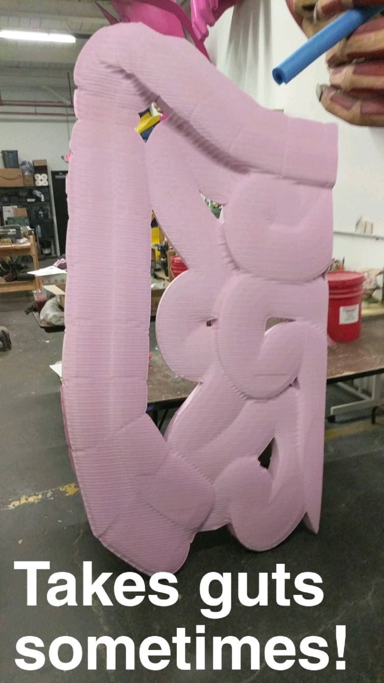 Giant intestines foam fabrication