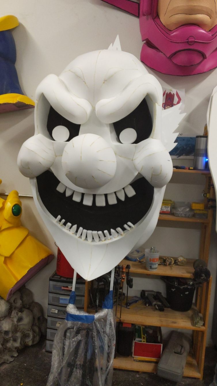 Evil clown foam fabrication