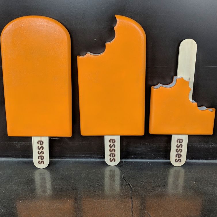 Completed popsicle display front view