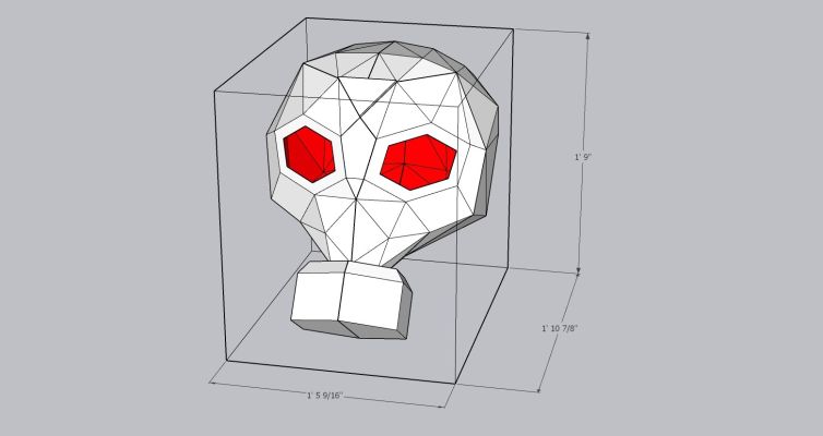 Designs for custom faceted gas mask disco ball