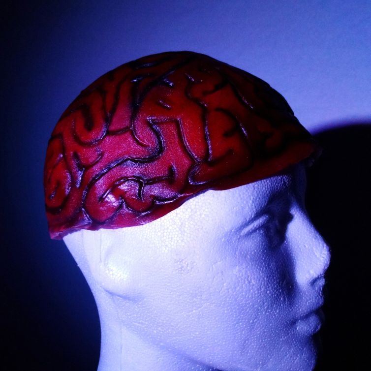 Latex brain cap