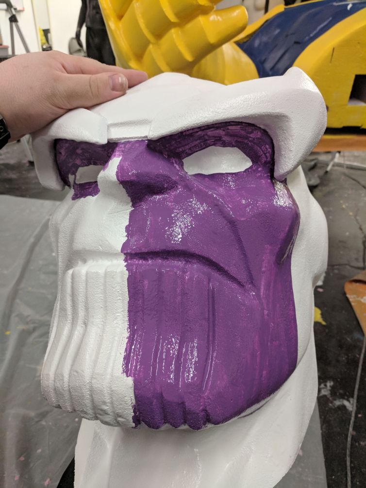 Painting Thanos purple