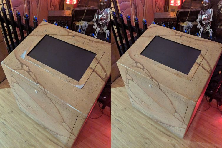 Sandy desert video screen repaint and sealing