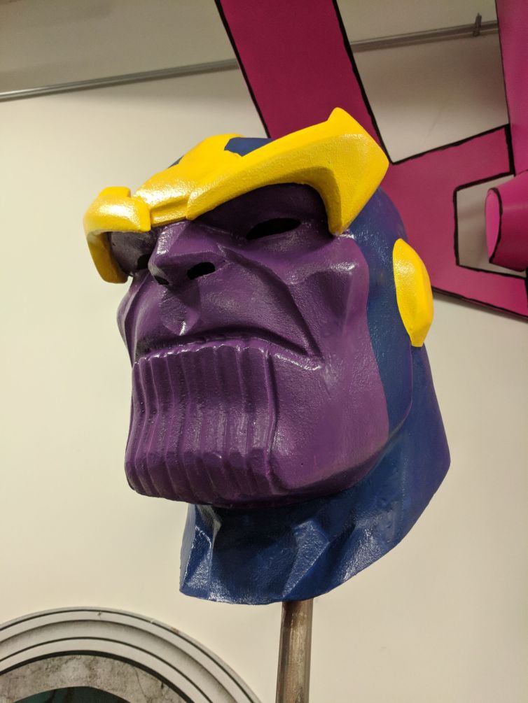 Painted Thanos head with Black 2.0 eyes