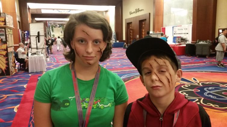 Wound makeups at TerrifiCon