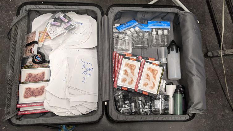 Packing the Illymala Chathan transfer prosthetics and kit