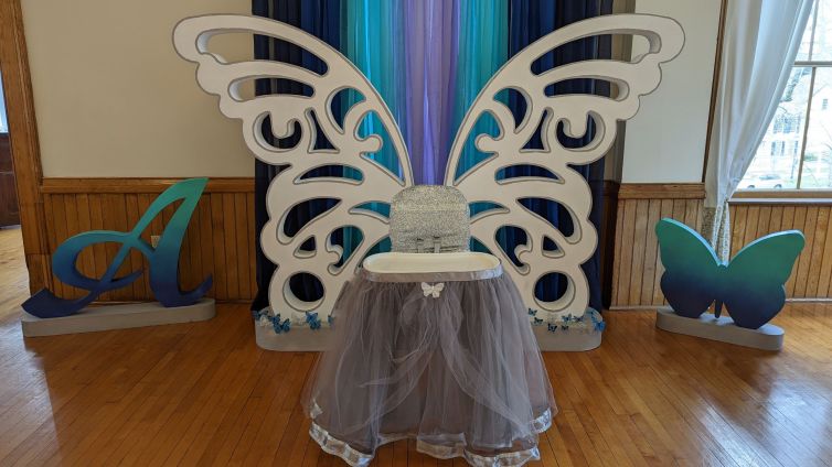 CNC Carved Butterfly Wing Backdrop and Standee Pieces