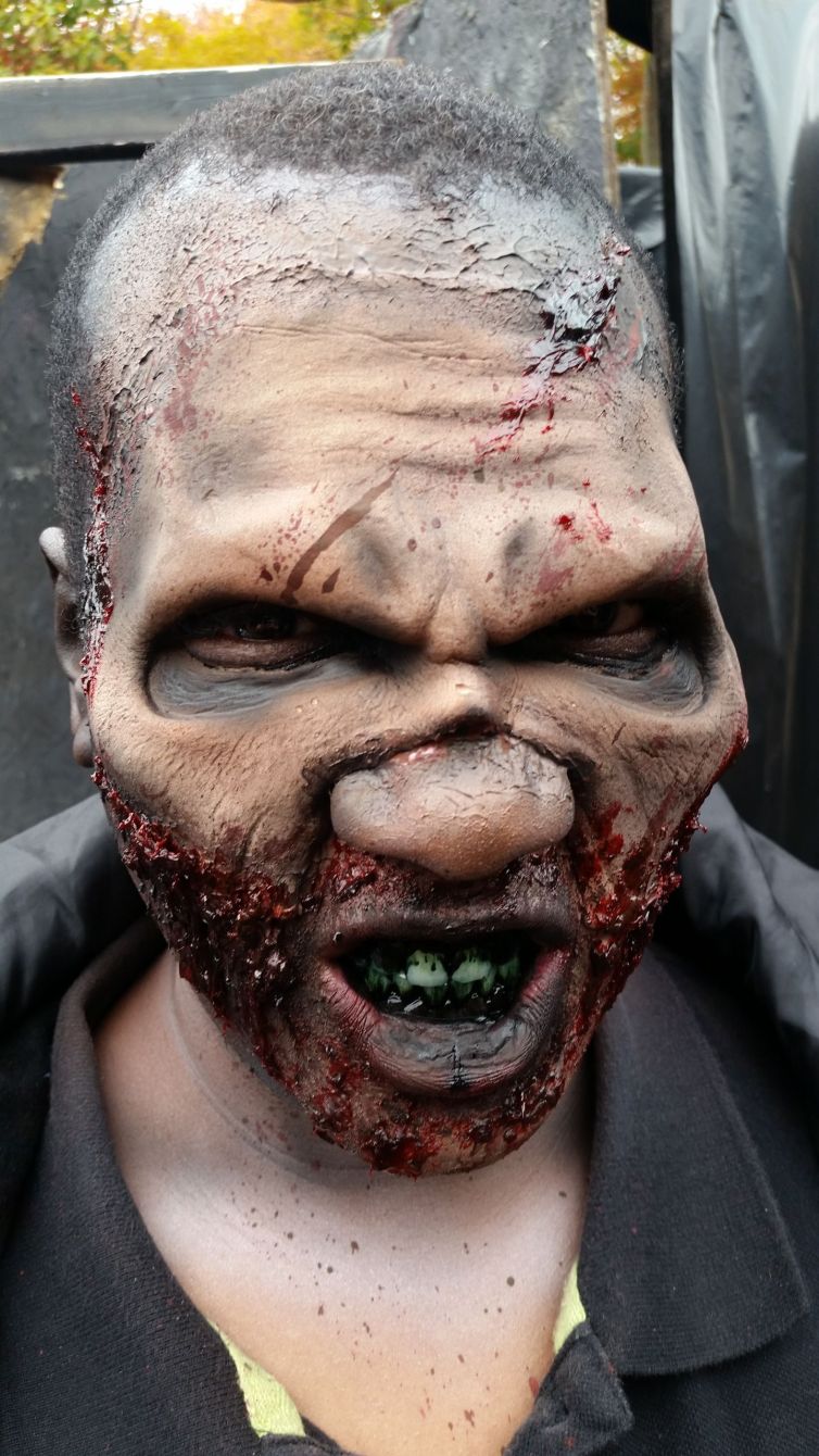 Zombie prosthetic makeup