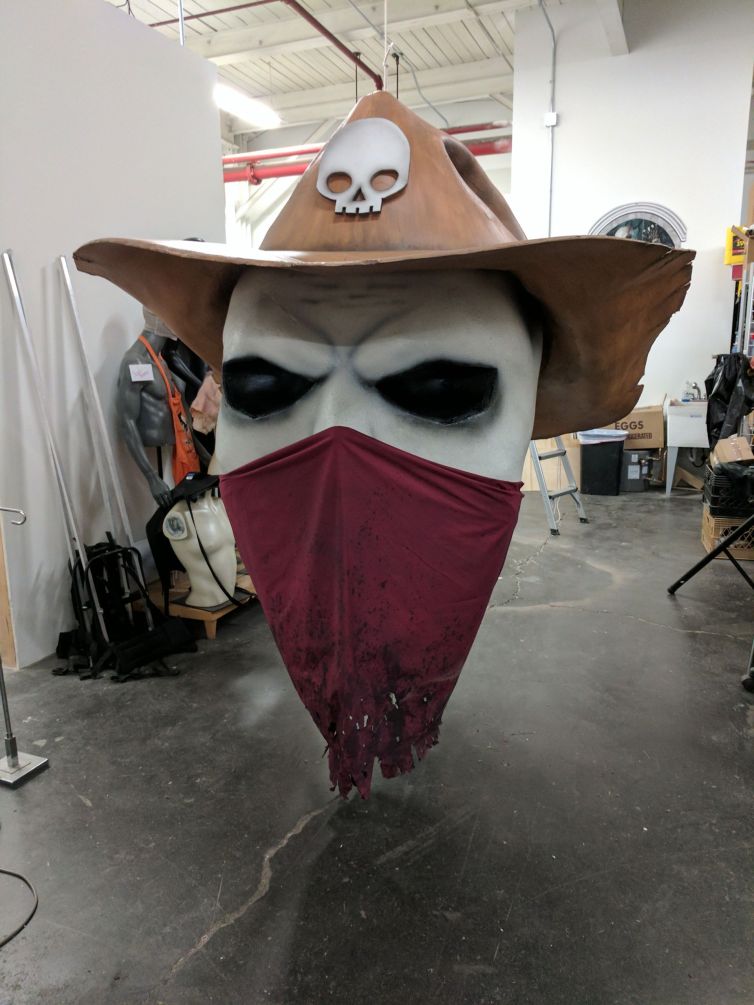 Ghostly cowboy with giant hat