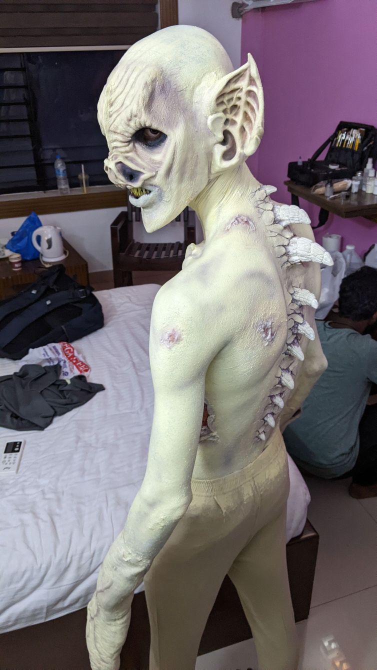 Gari Devan prosthetic makeup back