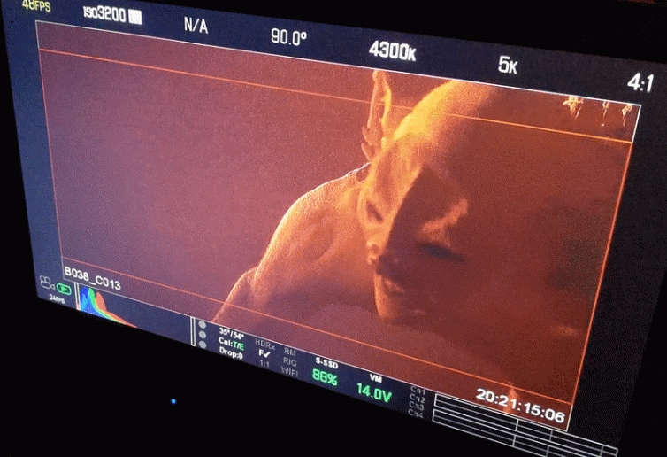 Sacrifice to Gari Devan set monitor BTS GIF