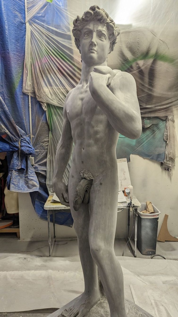 "Enhanced" statue of Michelangelo's David