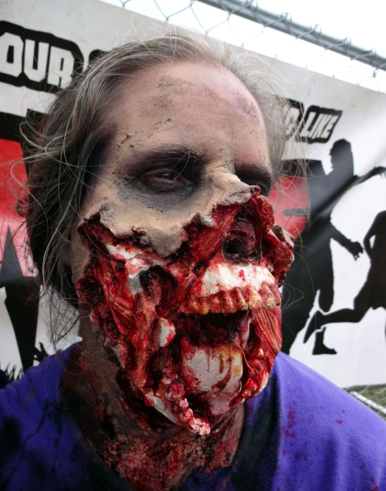 Mouthless Zombie Prosthetic Makeup