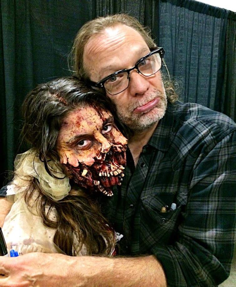 Walker Stalker Convention Mouthless Zombie Prosthetic Makeup with Greg Nicotero