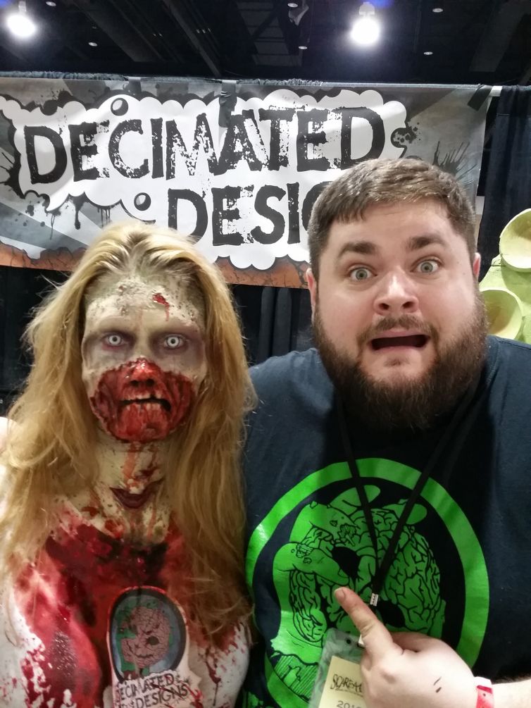 Scare-A-Con Ripped Face Zombie Prosthetic Makeup Photo-Op