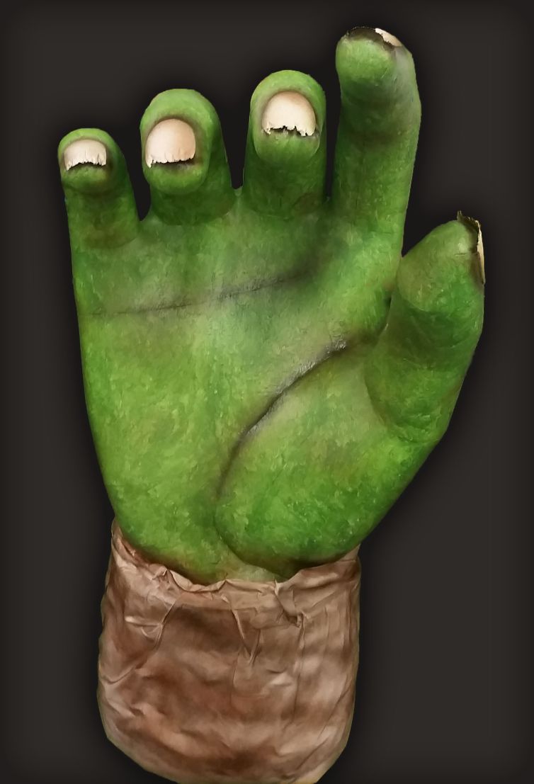 Frank's giant green hand