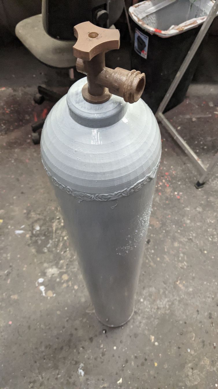 Fake gas cylinders for haunted hayride