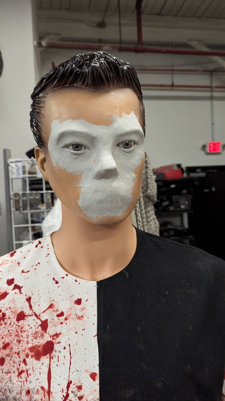 Mannequin eye replacement and face resculpt