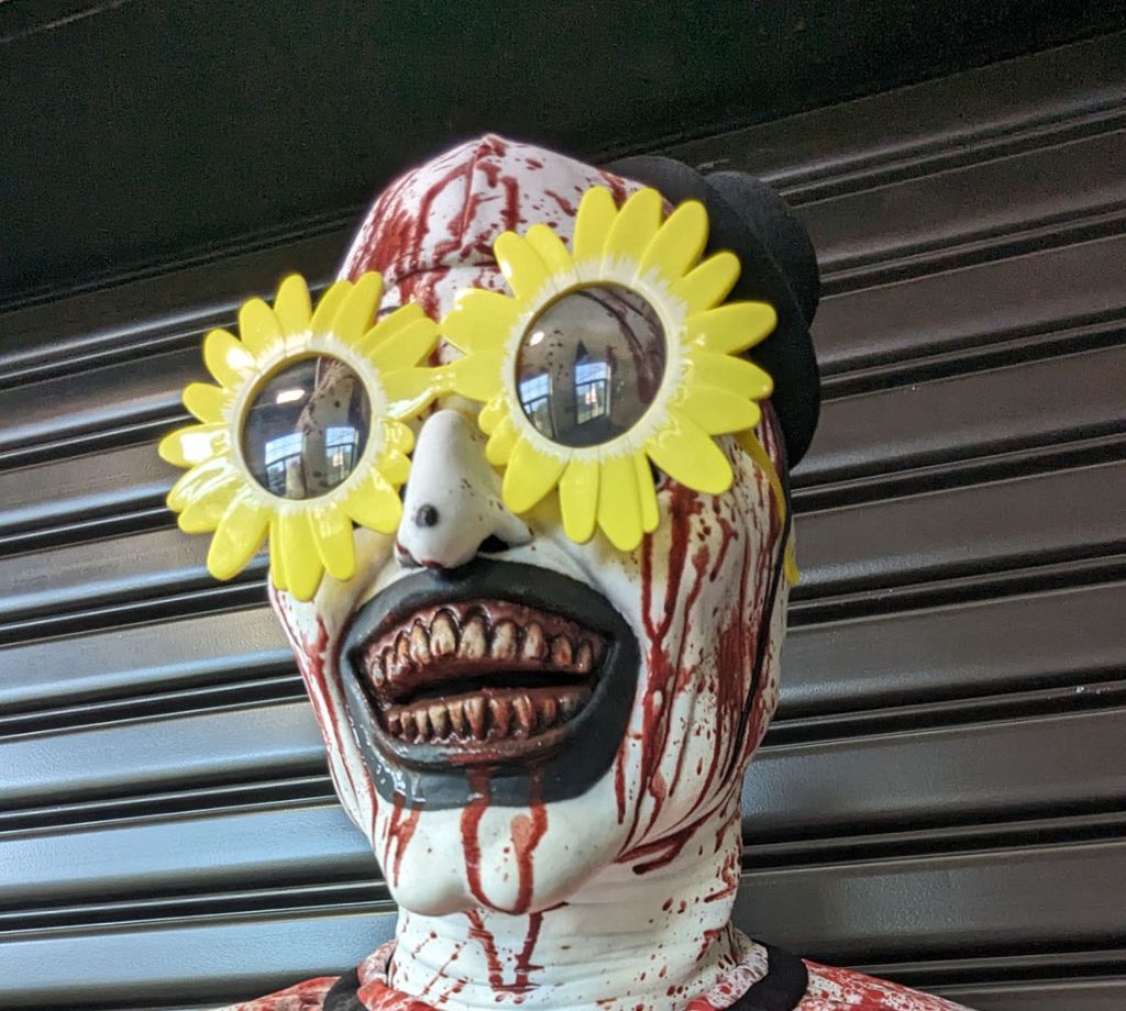 Art the Clown from Terrifier display with sunflower glasses featured image